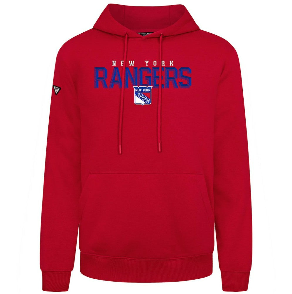 NHL New York Rangers Levelwear Podium Carve Pullover Hoodie - Red