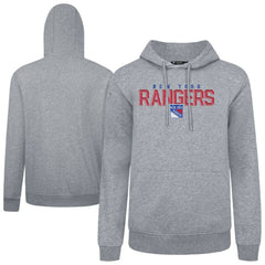 NHL New York Rangers Levelwear Podium Carve Pullover Hoodie - Gray