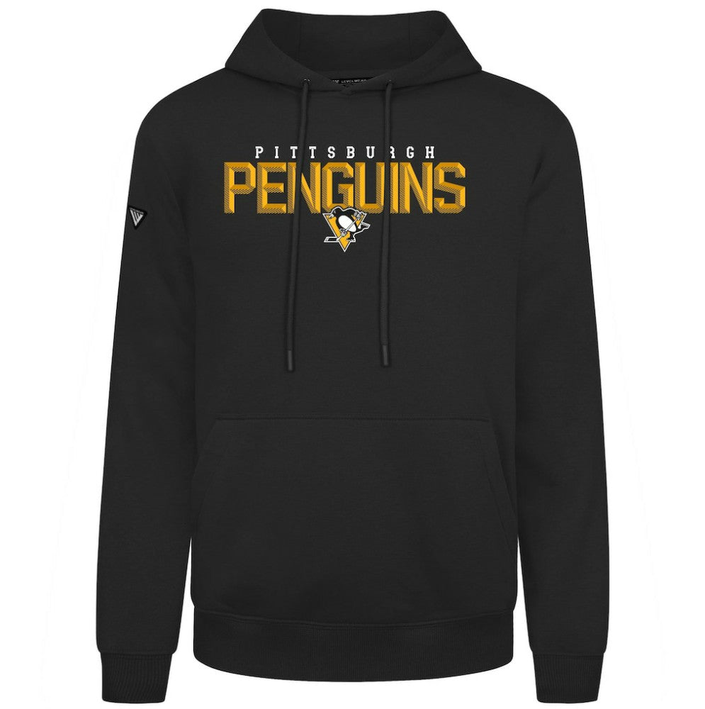 NHL Pittsburgh Penguins Levelwear Podium Carve Pullover Hoodie - Black