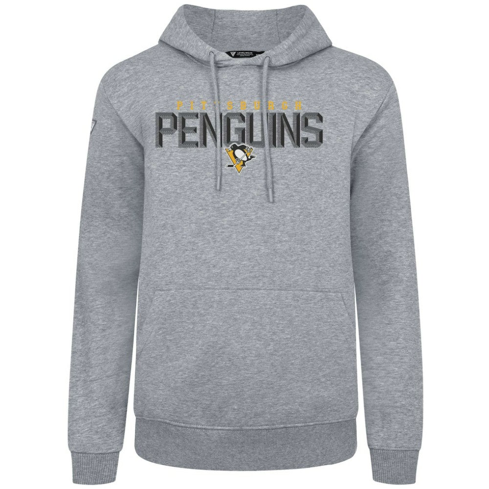 NHL Pittsburgh Penguins Levelwear Podium Carve Pullover Hoodie - Gray