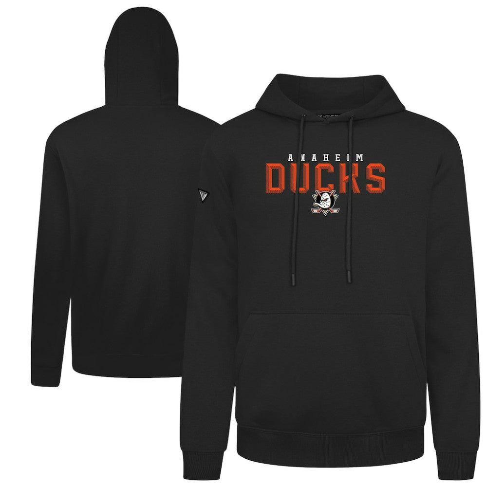 NHL Anaheim Ducks Levelwear Podium Carve Pullover Hoodie - Black