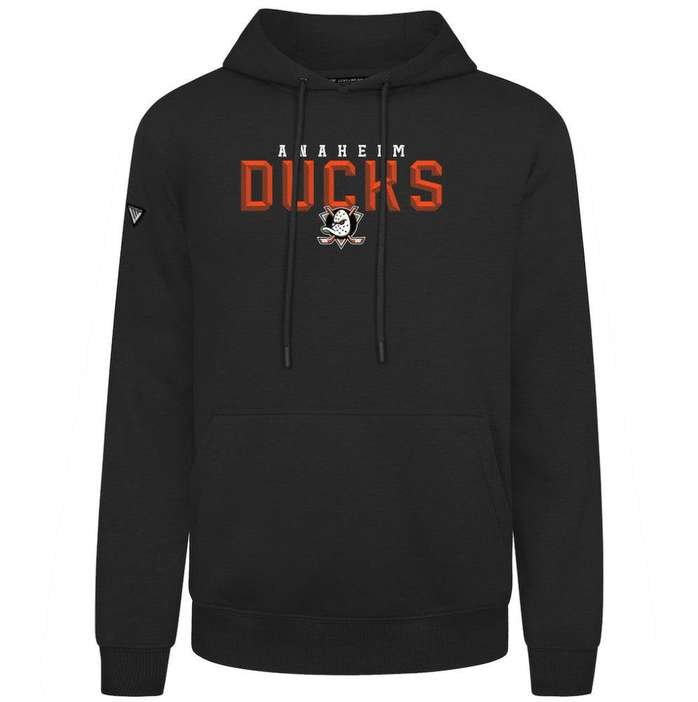 NHL Anaheim Ducks Levelwear Podium Carve Pullover Hoodie - Black