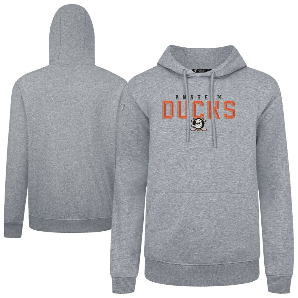 NHL Anaheim Ducks Levelwear Podium Carve Pullover Hoodie - Gray