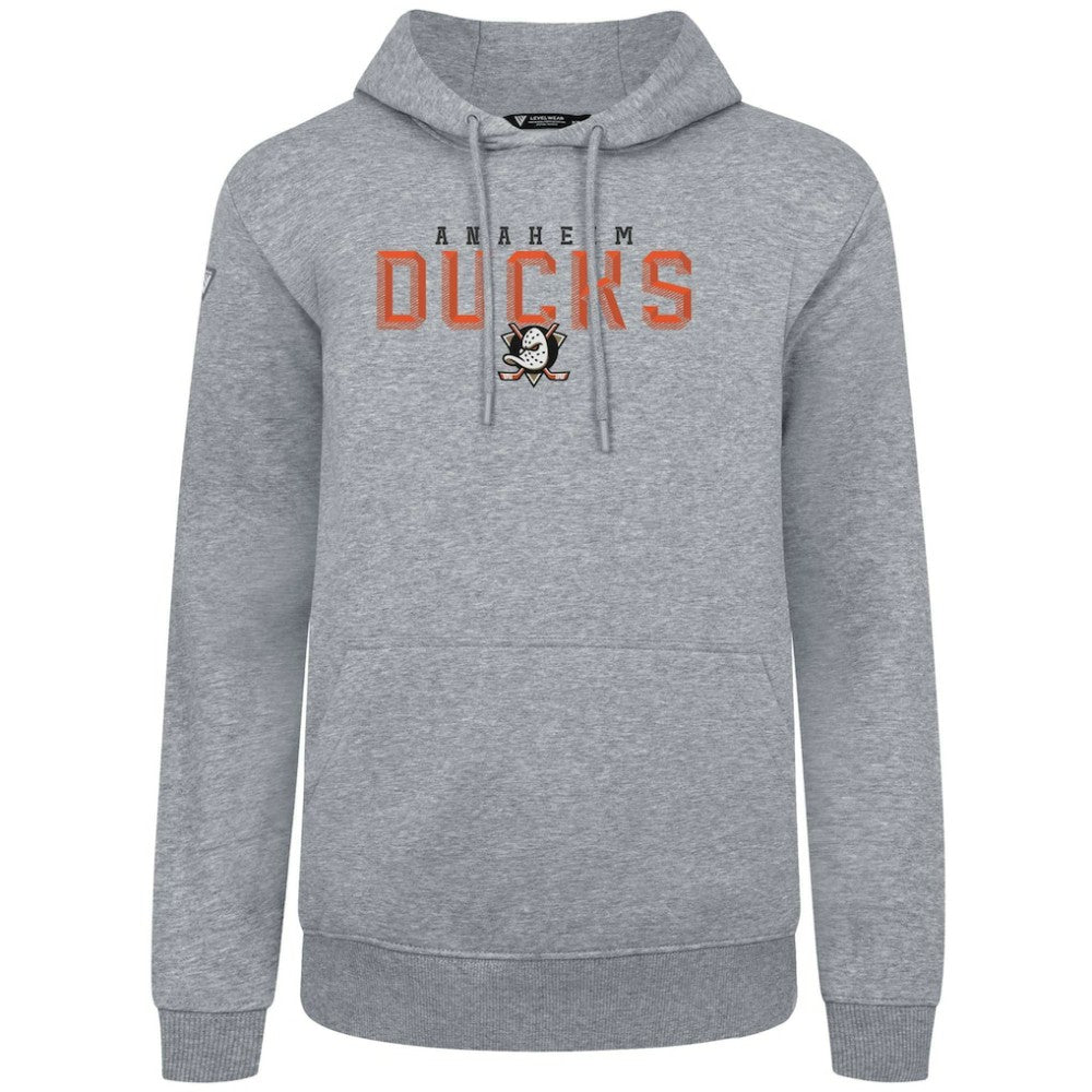 NHL Anaheim Ducks Levelwear Podium Carve Pullover Hoodie - Gray