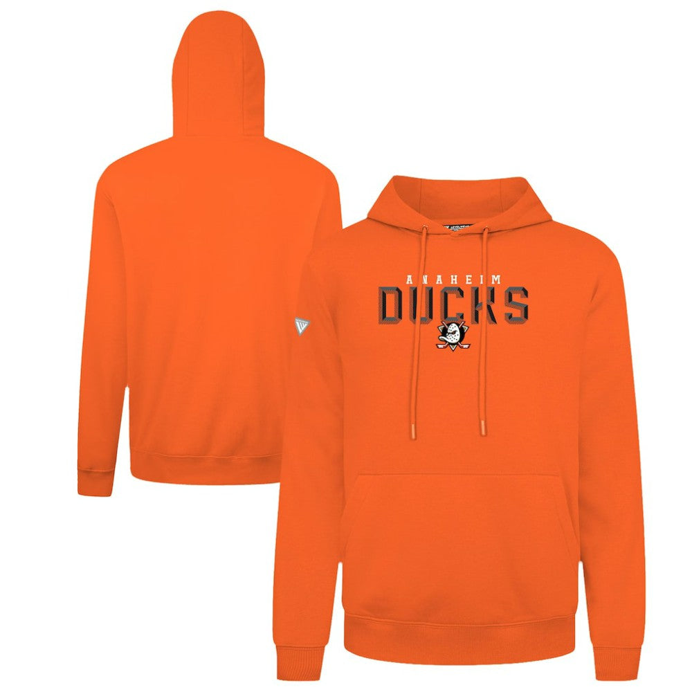 NHL Anaheim Ducks Levelwear Podium Carve Pullover Hoodie - Orange