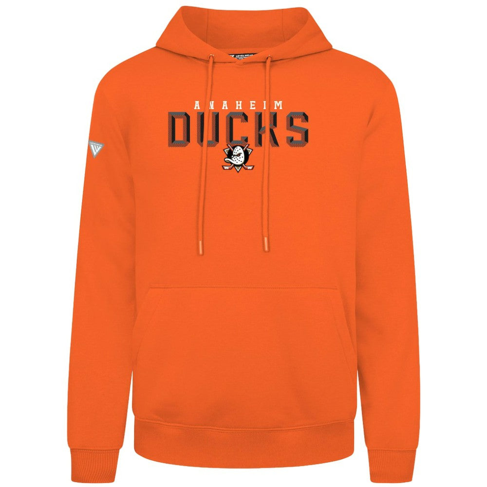 NHL Anaheim Ducks Levelwear Podium Carve Pullover Hoodie - Orange