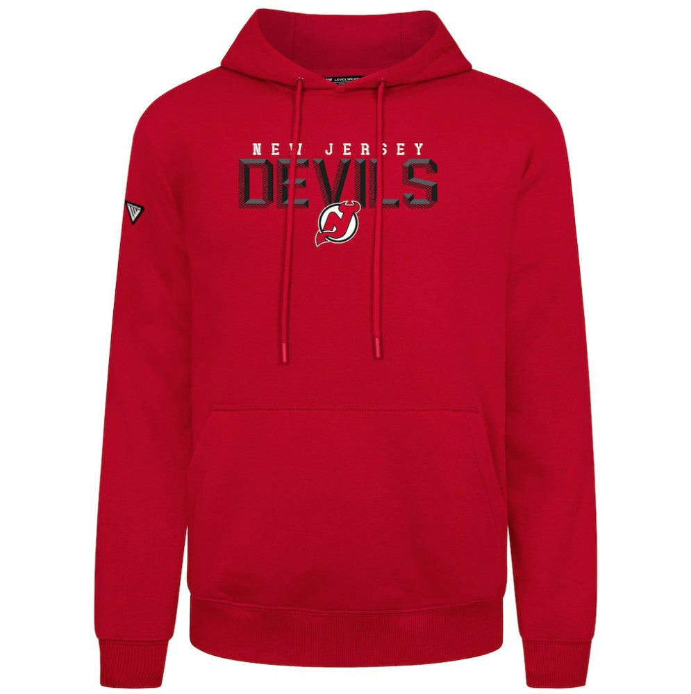 NHL New Jersey Devils Levelwear Podium Carve Pullover Hoodie - Red