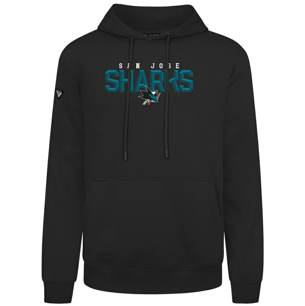NHL San Jose Sharks Levelwear Podium Carve Pullover Hoodie - Black