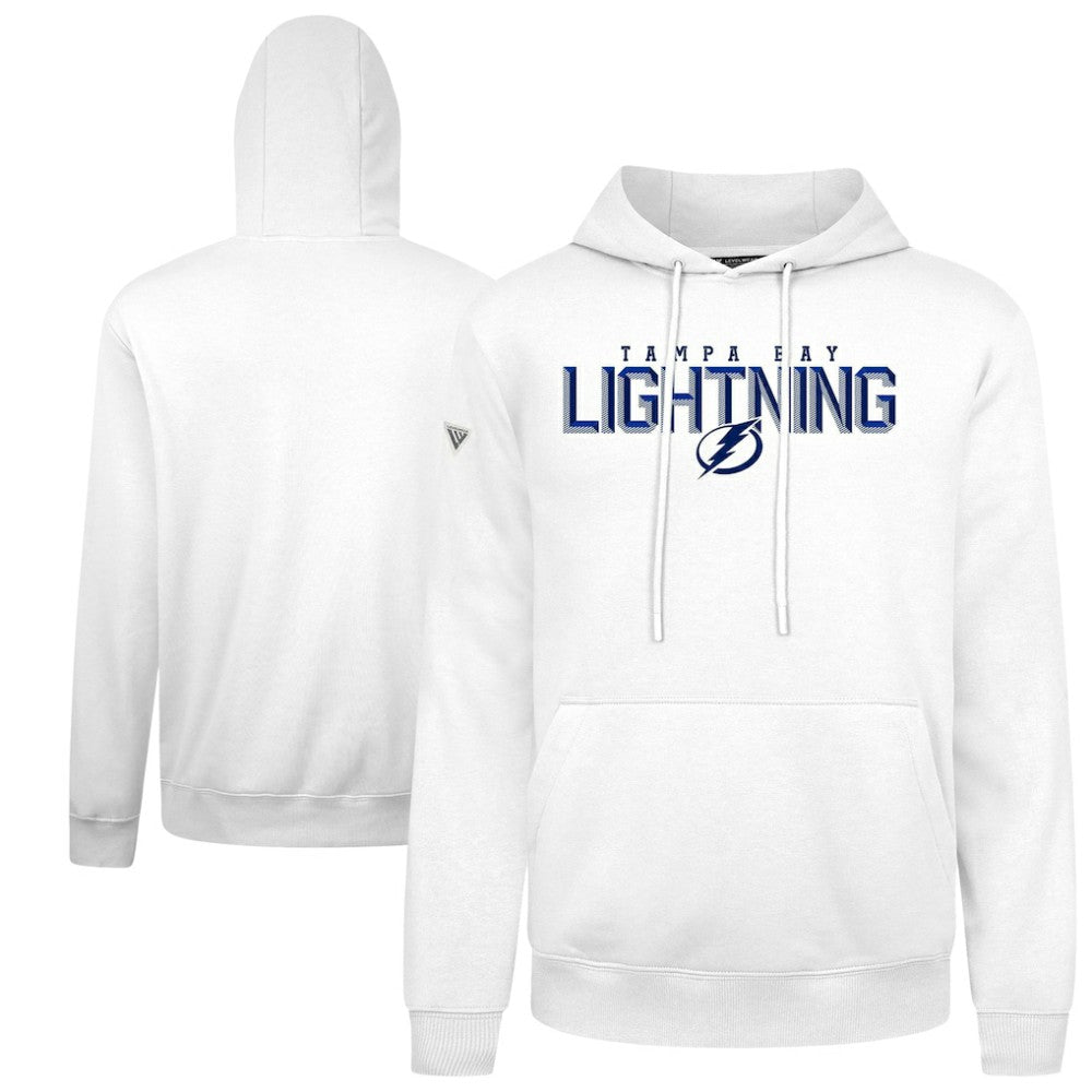 NHL Tampa Bay Lightning Levelwear Podium Carve Pullover Hoodie - White