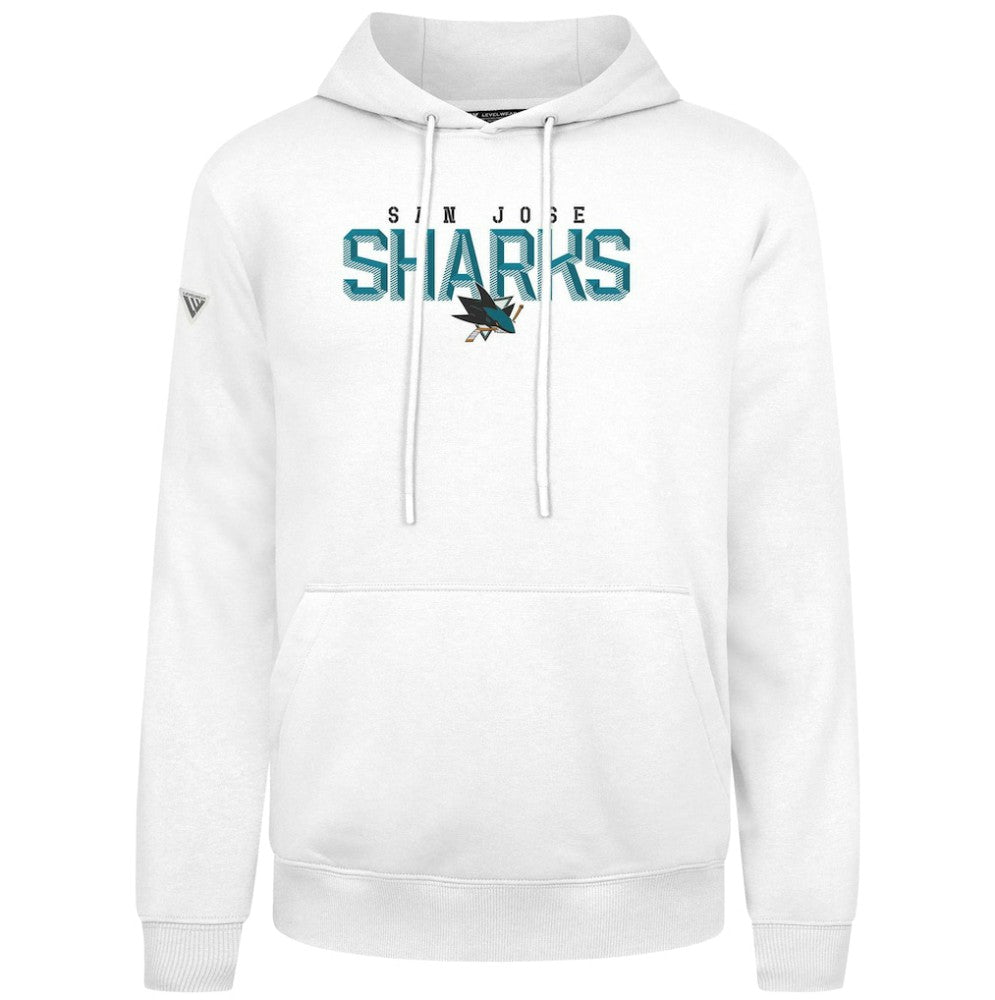 NHL San Jose Sharks Levelwear Podium Carve Pullover Hoodie - White