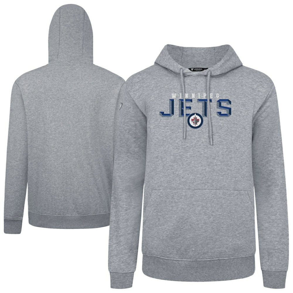 NHL Winnipeg Jets Levelwear Podium Carve Pullover Hoodie - Gray