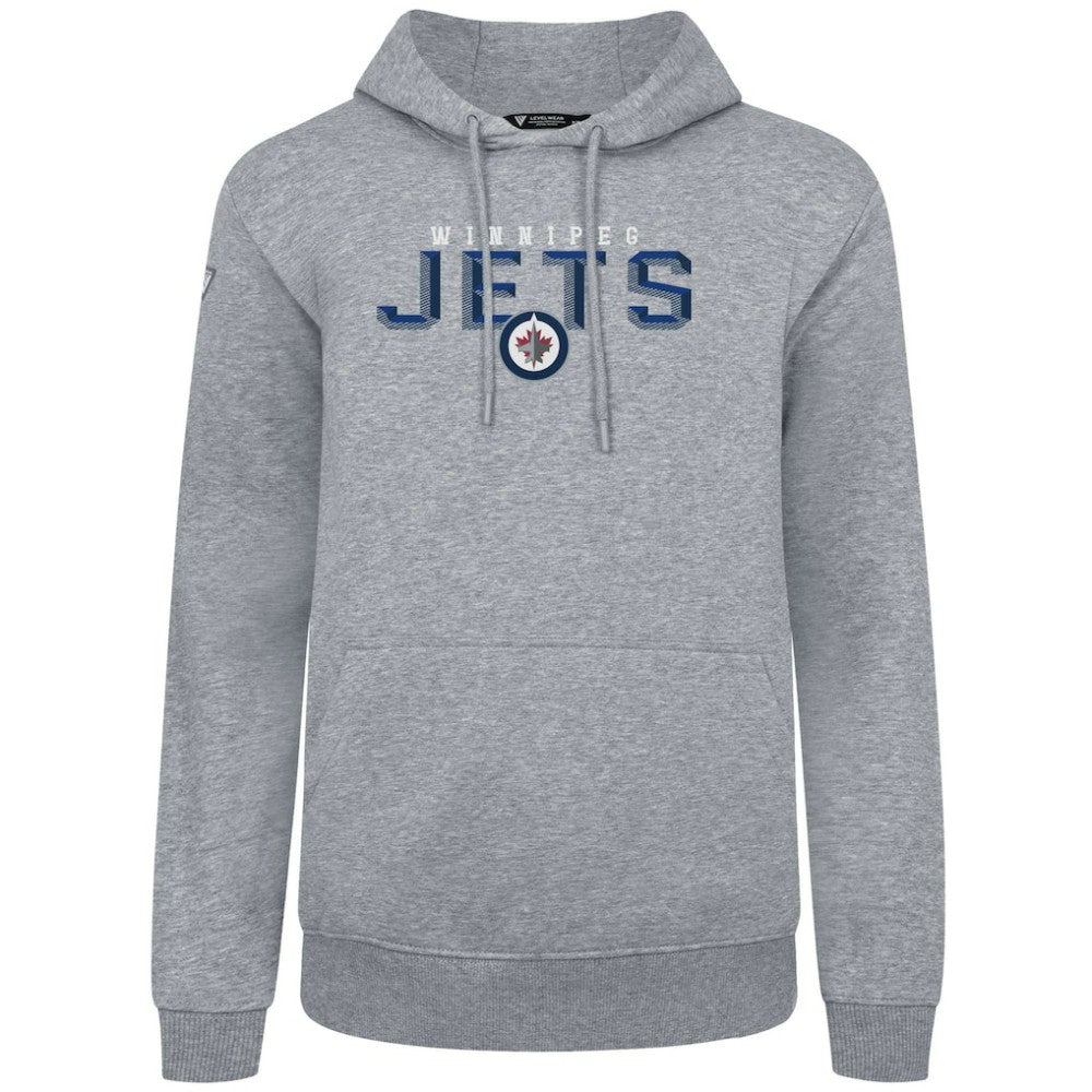 NHL Winnipeg Jets Levelwear Podium Carve Pullover Hoodie - Gray
