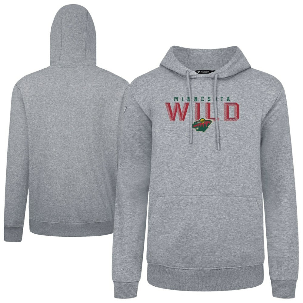 NHL Minnesota Wild Levelwear Podium Carve Pullover Hoodie - Gray