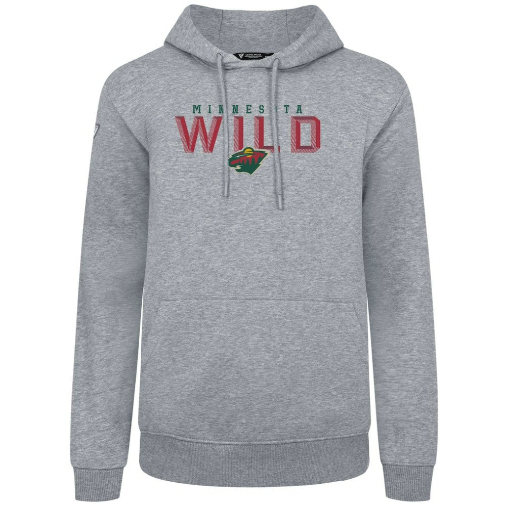 NHL Minnesota Wild Levelwear Podium Carve Pullover Hoodie - Gray