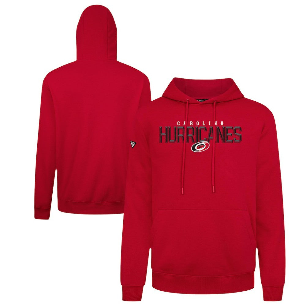 NHL Carolina Hurricanes Levelwear Podium Carve Pullover Hoodie - Red