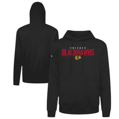 NHL Chicago Blackhawks Levelwear Podium Carve Pullover Hoodie - Black
