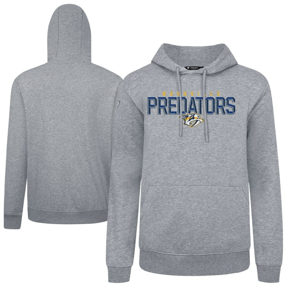 NHL Nashville Predators Levelwear Podium Carve Pullover Hoodie - Gray