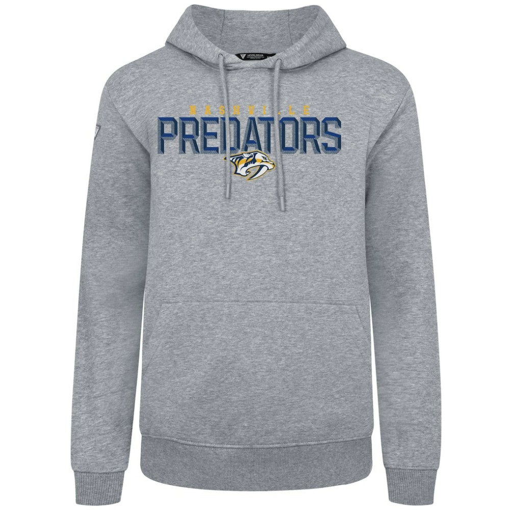 NHL Nashville Predators Levelwear Podium Carve Pullover Hoodie - Gray