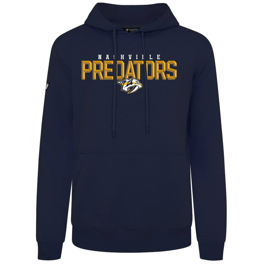NHL Nashville Predators Levelwear Podium Carve Pullover Hoodie - Navy