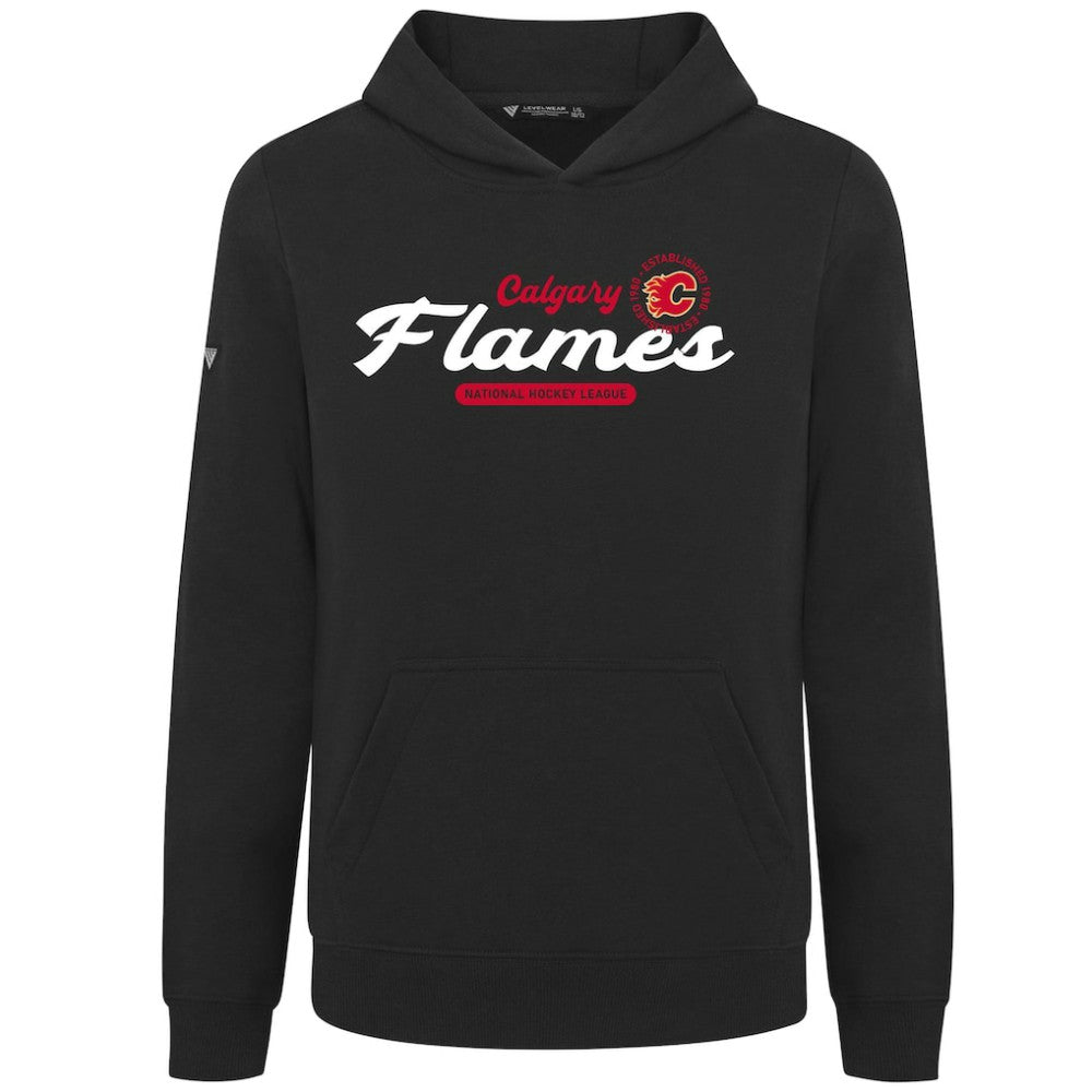 NHL Calgary Flames Levelwear Youth Podium Monument Pullover Hoodie - Black