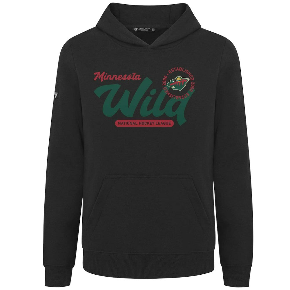 NHL Minnesota Wild Levelwear Youth Podium Monument Pullover Hoodie - Black