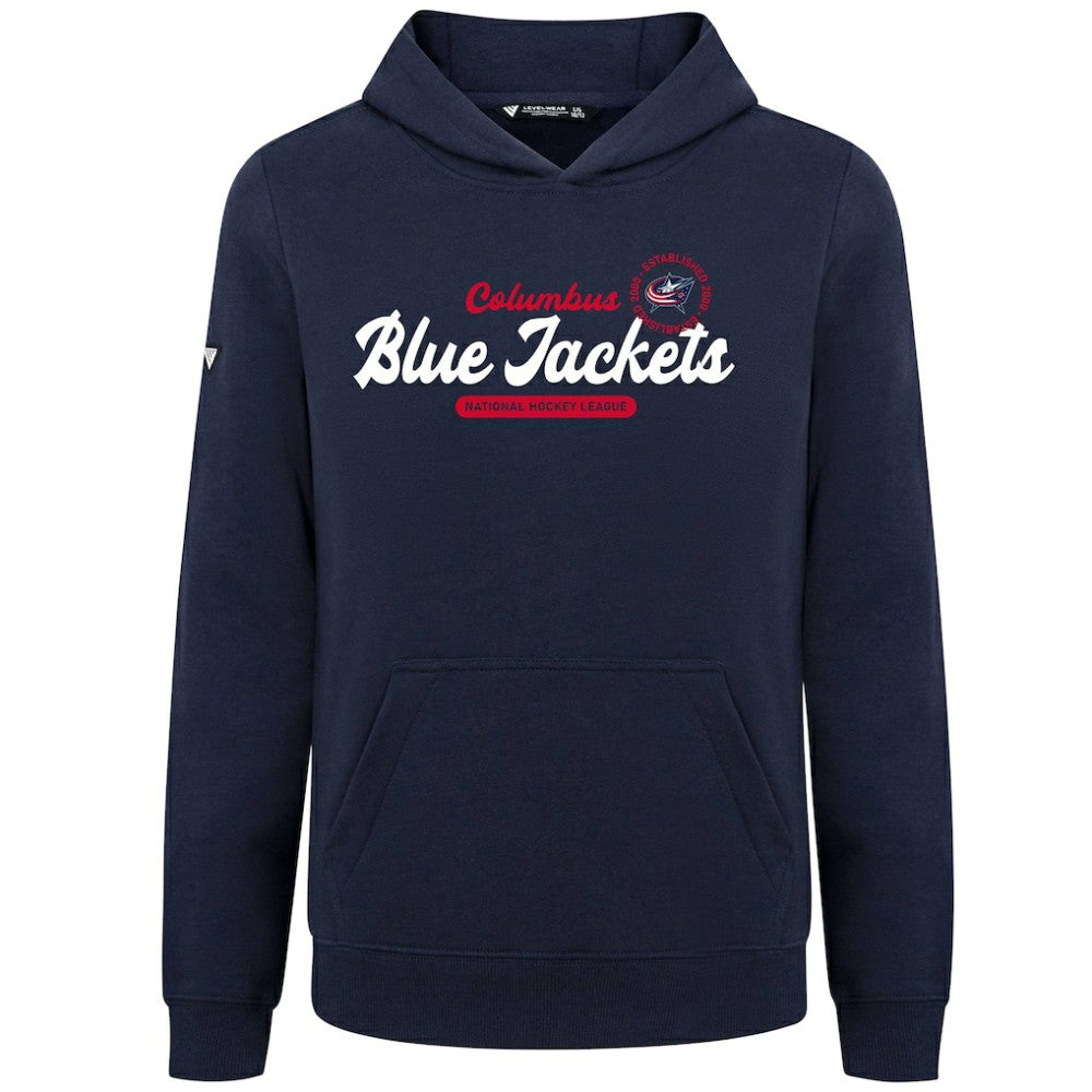 NHL Columbus Blue Jackets Levelwear Youth Podium Monument Pullover Hoodie - Navy
