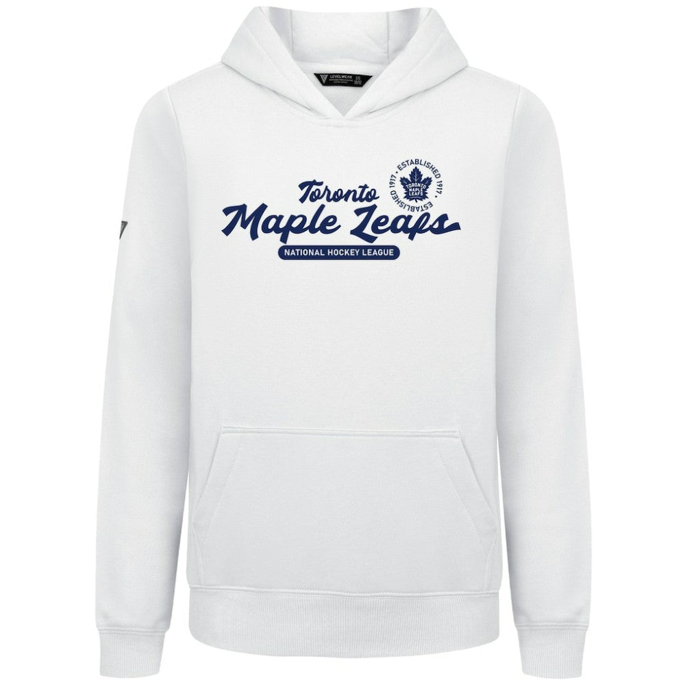 NHL Toronto Maple Leafs Levelwear Youth Podium Monument Pullover Hoodie - White