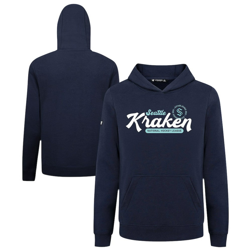 NHL Seattle Kraken Levelwear Youth Podium Monument Pullover Hoodie - Navy