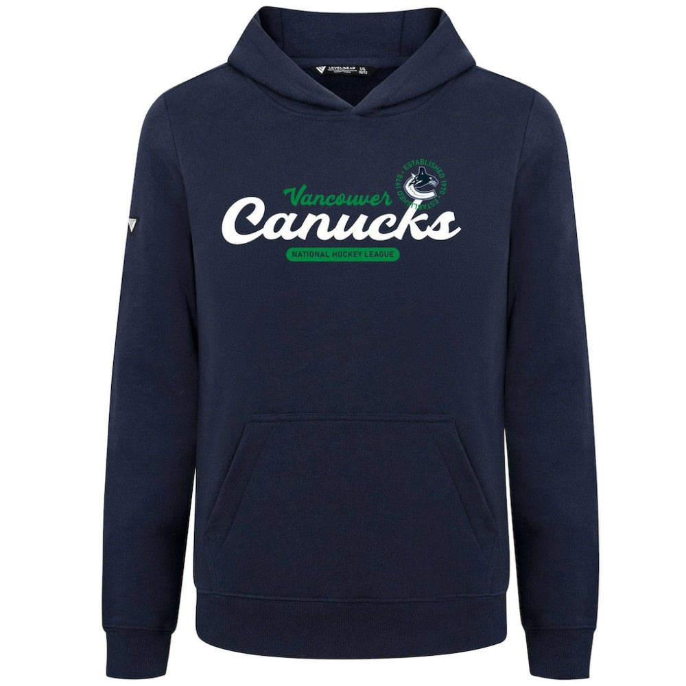 NHL Vancouver Canucks Levelwear Youth Podium Monument Pullover Hoodie - Navy