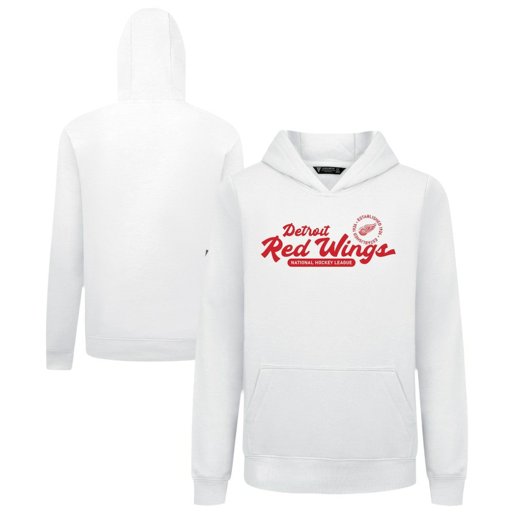 NHL Detroit Red Wings Levelwear Youth Podium Monument Pullover Hoodie - White