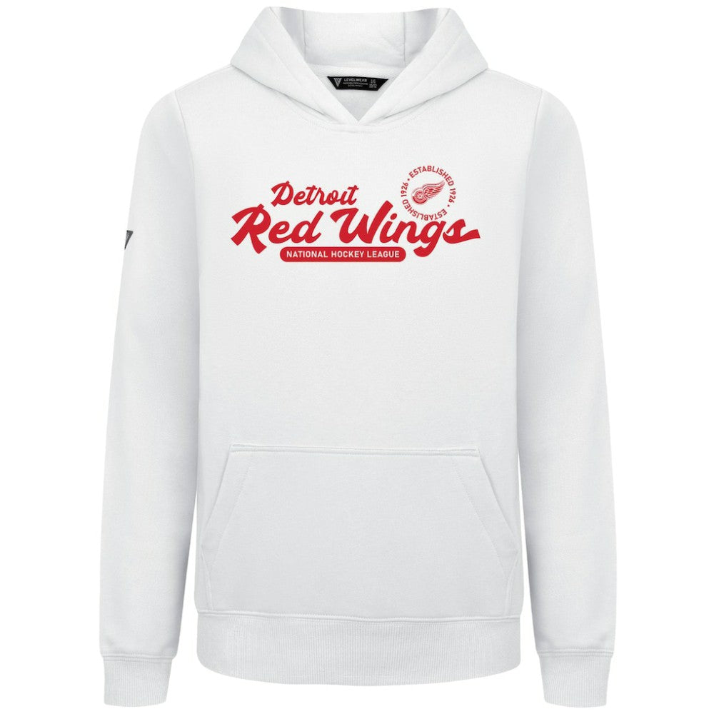 NHL Detroit Red Wings Levelwear Youth Podium Monument Pullover Hoodie - White