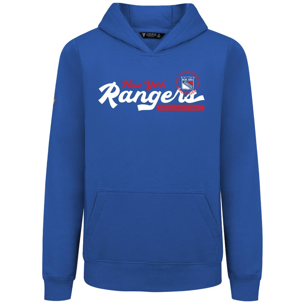 NHL New York Rangers Levelwear Youth Podium Monument Pullover Hoodie - Royal