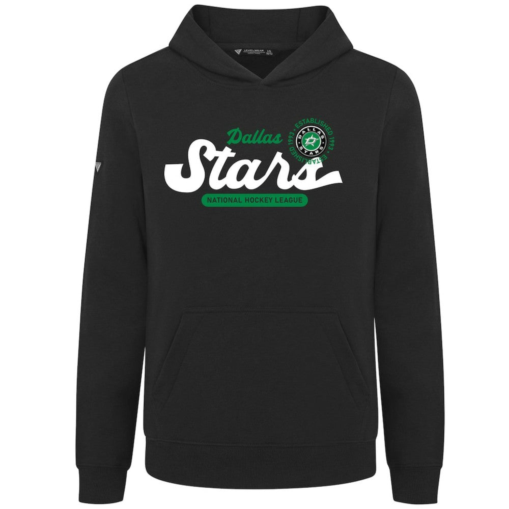 NHL Dallas Stars Levelwear Youth Podium Monument Pullover Hoodie - Black