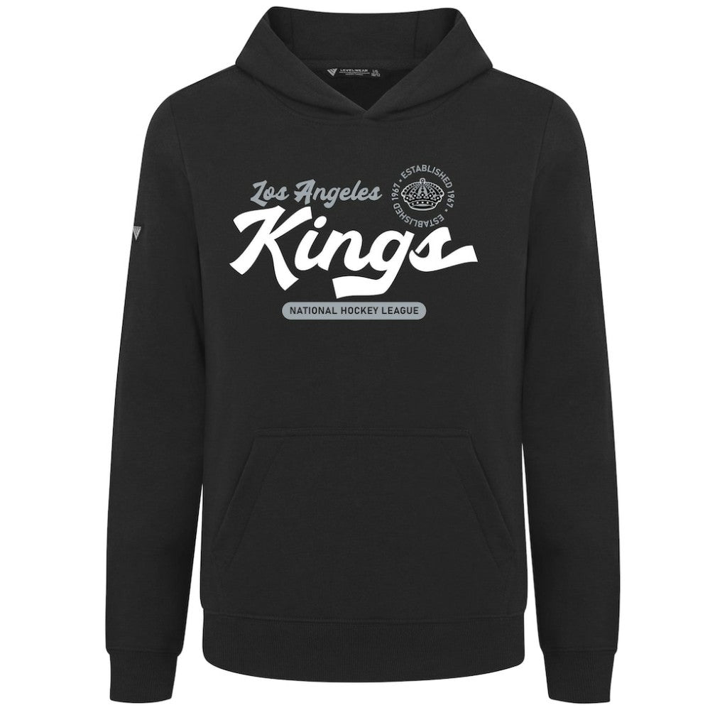 NHL Los Angeles Kings Levelwear Youth Podium Monument Pullover Hoodie - Black