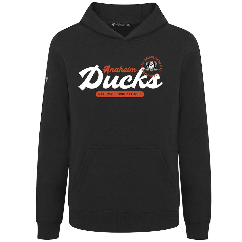 NHL Anaheim Ducks Levelwear Youth Podium Monument Pullover Hoodie - Black