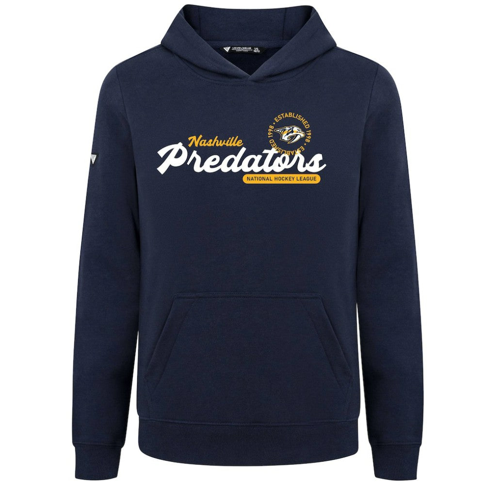 NHL Nashville Predators Levelwear Youth Podium Monument Pullover Hoodie - Navy