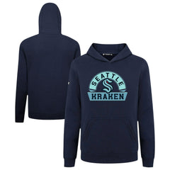 NHL Seattle Kraken Levelwear Youth Podium Banner Arch Pullover Hoodie - Navy