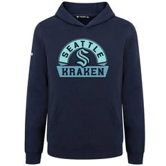 NHL Seattle Kraken Levelwear Youth Podium Banner Arch Pullover Hoodie - Navy