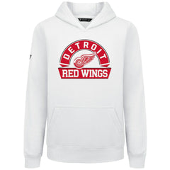 NHL Detroit Red Wings Levelwear Youth Podium Banner Arch Pullover Hoodie - White