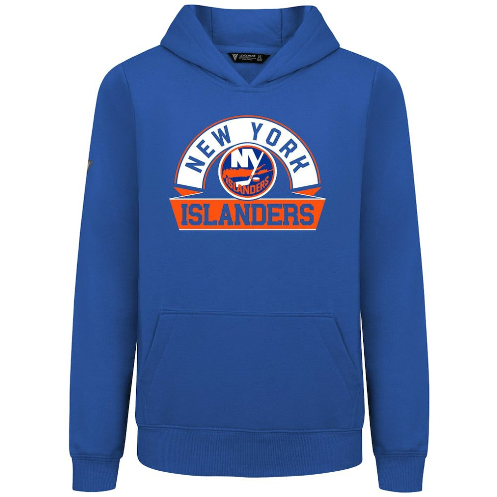 NHL New York Islanders Levelwear Youth Podium Banner Arch Pullover Hoodie - Royal