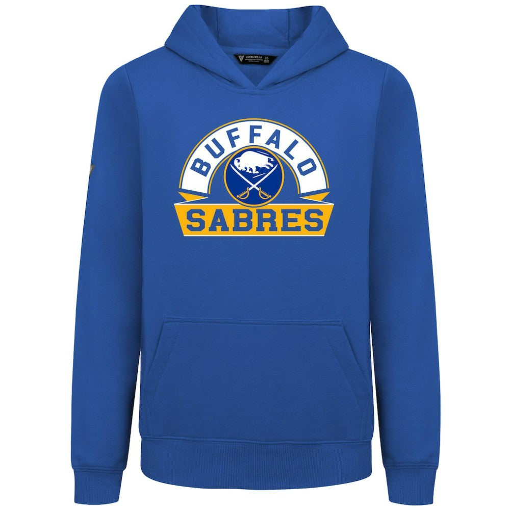 NHL Buffalo Sabres Levelwear Youth Podium Banner Arch Pullover Hoodie - Royal