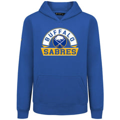 NHL Buffalo Sabres Levelwear Youth Podium Banner Arch Pullover Hoodie - Royal