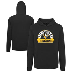 NHL Pittsburgh Penguins Levelwear Youth Podium Banner Arch Pullover Hoodie - Black