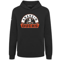 NHL Anaheim Ducks Levelwear Youth Podium Banner Arch Pullover Hoodie - Black