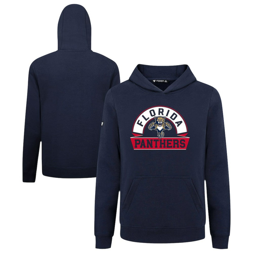 NHL Florida Panthers Levelwear Youth Podium Banner Arch Pullover Hoodie - Navy