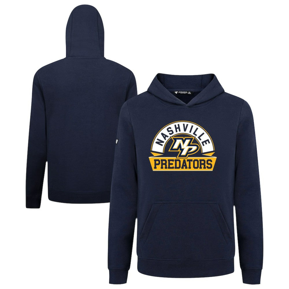 NHL Nashville Predators Levelwear Youth Podium Banner Arch Pullover Hoodie - Navy