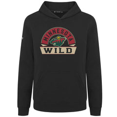 NHL Minnesota Wild Levelwear Youth Podium Banner Arch Pullover Hoodie - Black