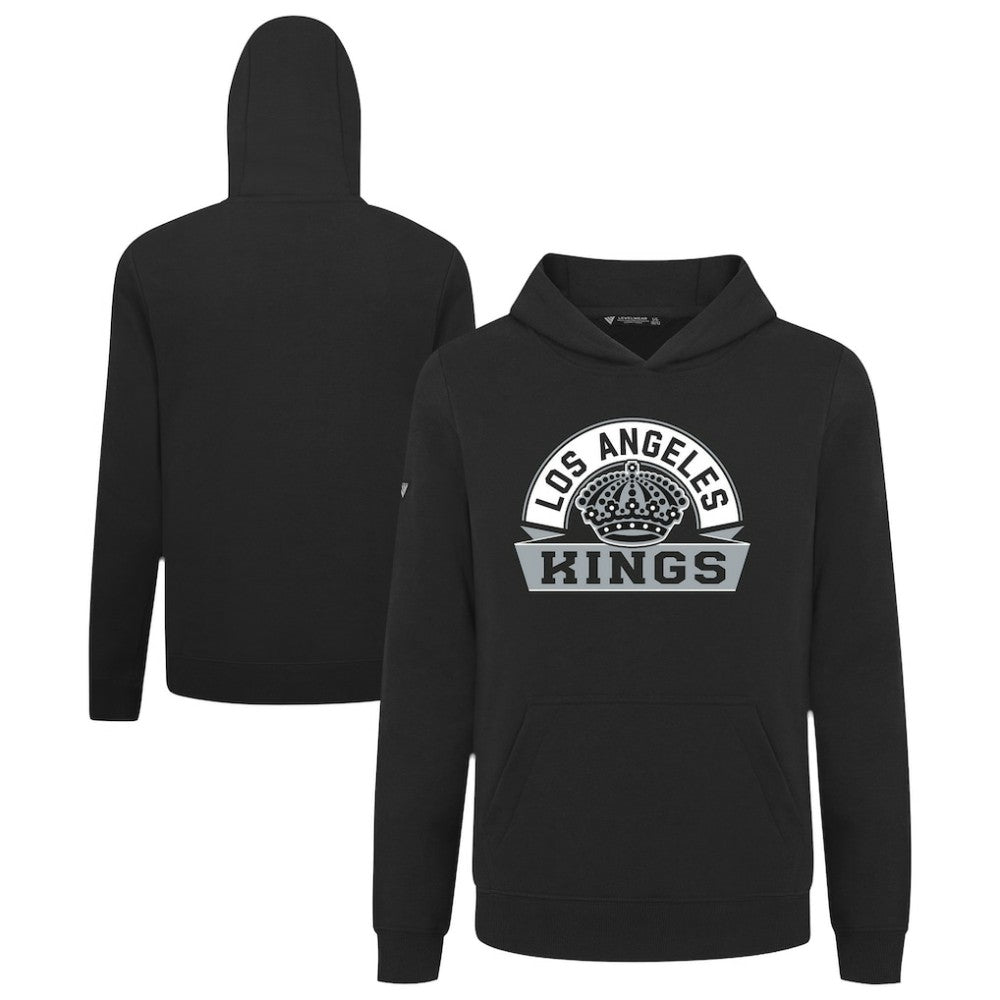NHL Los Angeles Kings Levelwear Youth Podium Banner Arch Pullover Hoodie - Black
