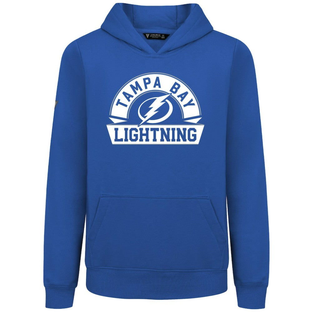NHL Tampa Bay Lightning Levelwear Youth Podium Banner Arch Pullover Hoodie - Royal