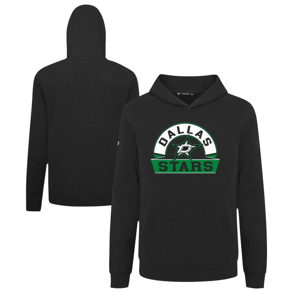 NHL Dallas Stars Levelwear Youth Podium Banner Arch Pullover Hoodie - Black